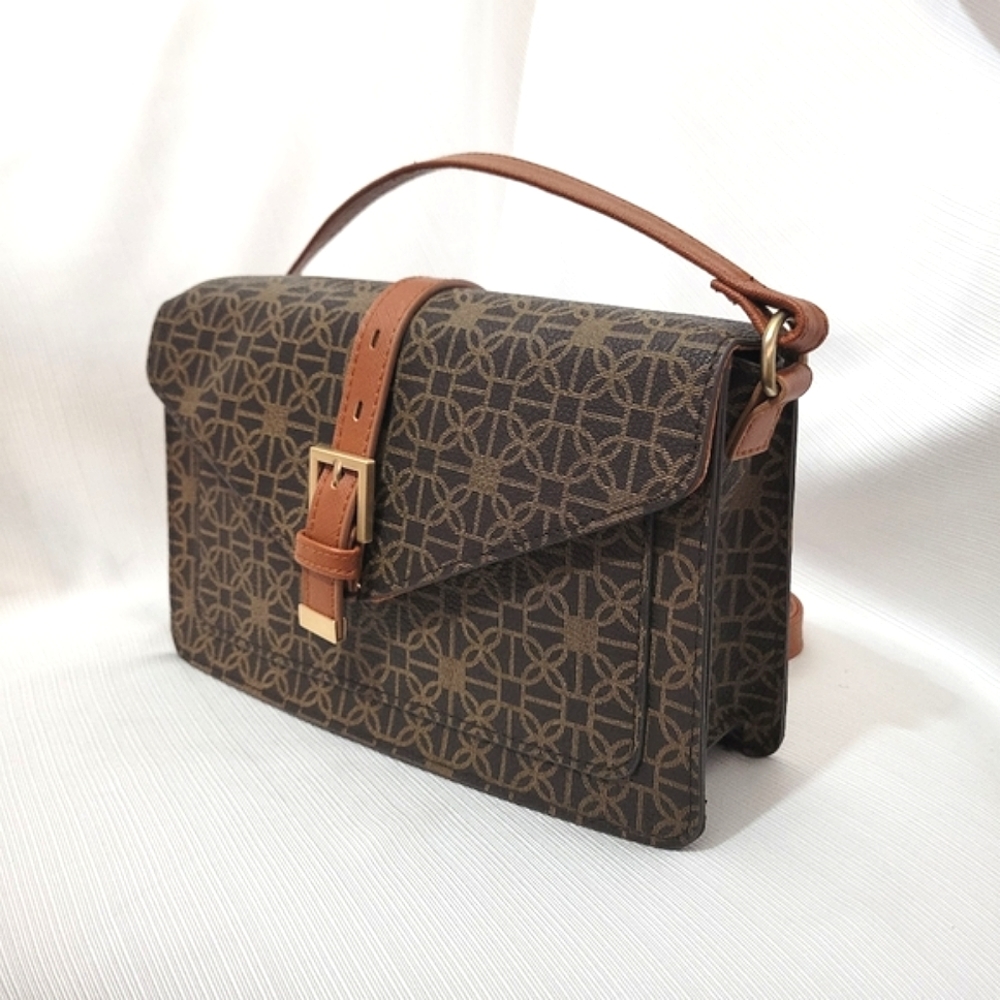 Brown Crossbody Faux Leather Bag